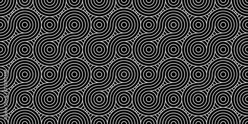 Vector seamless pattern. Chevron, Herringbone, Polka dot pattern background. abstract geometric with line monochrome trellis. Modern stylish texture. stripped geometric line element white and black co © rusticfoto