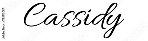 Cassidy - black color - name written - ideal for websites,, presentations, greetings, banners, cards,, t-shirt, sweatshirt, prints, cricut, silhouette, sublimation	 photo
