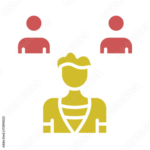 Audience Glyph Two Color Icon