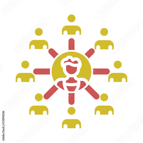 Affiliate Glyph Two Color Icon