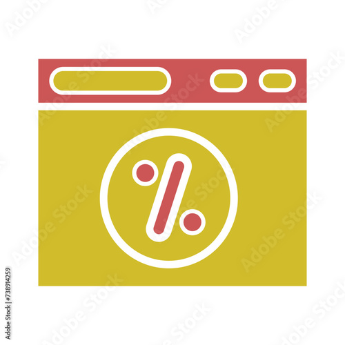 Click Through Rate Glyph Two Color Icon