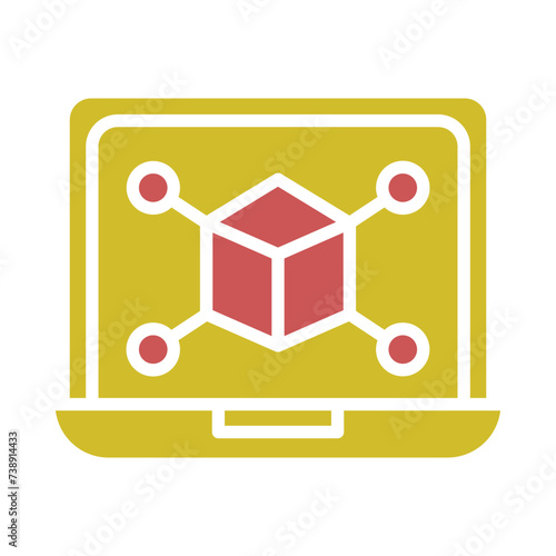 Simulation Glyph Two Color Icon