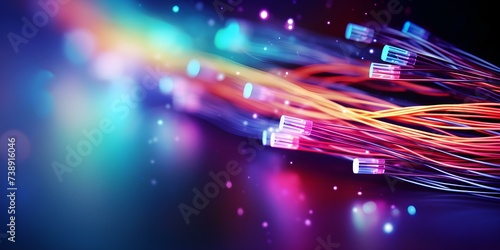 Fast and Reliable Internet Connection with Up-to-Date Network Cables for Smooth Digital Communication. Concept Networking, Internet Connectivity, Digital Communication, Network Cables