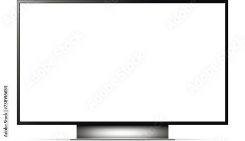 Realistic tv screen. Blank television template.