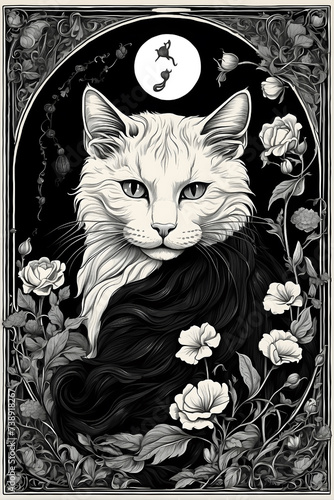 Tarot Wisdom: The Yin Yang Cat Card of Balance