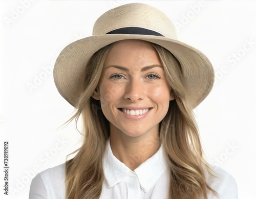portrait of a woman with a hat