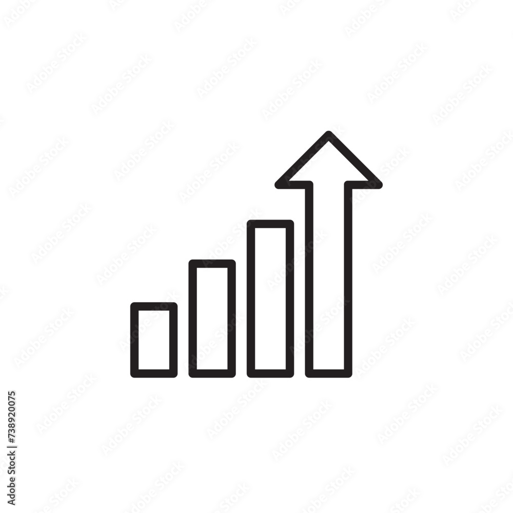 Growing Chart Icon Growing Chart Icon