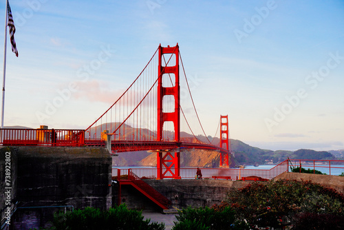 San Francisco, CA, USA: 01 17 2024: Golden bridge and San Francisco Bay