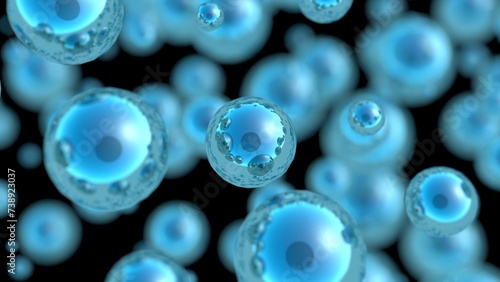 Micro bubbles closeup