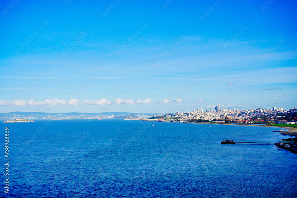 The landscape of San Francisco Bay in California