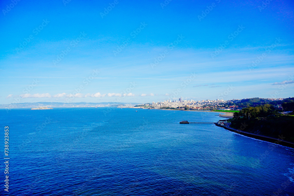 The landscape of San Francisco Bay in California	