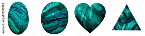 Teal Chrysocolla Gemstone clipart collection, vector, icons isolated on transparent background photo