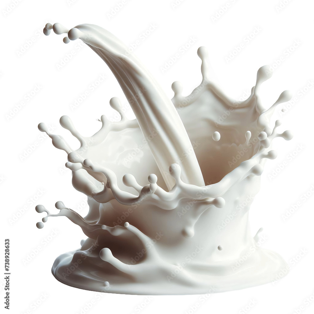 Splash of milk or cream, cut out Splash of milk or cream, cut out