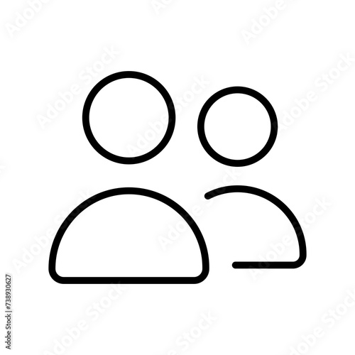 Users icon, people, group, team, user, about us, members, who we are, staff, participant, roles, end user, three people, men