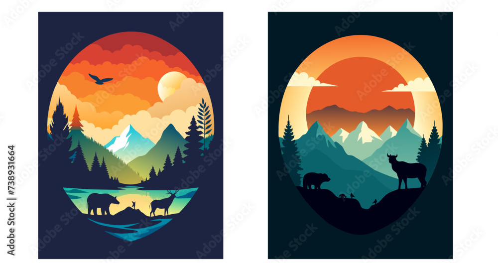 World Wildlife Day. Vector flat illustration 