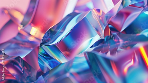 Holo abstract 3D shapes
