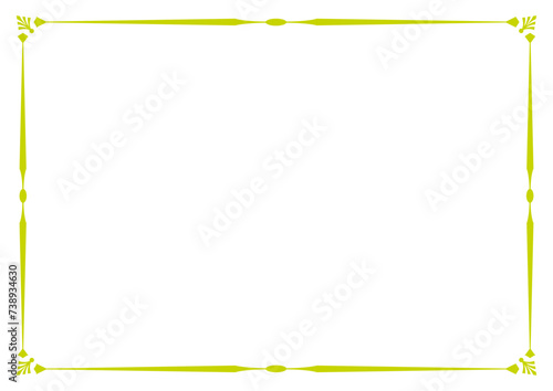 Green Border frame vector design template. Elegant element for your text, photo, certificate, diploma, voucher.
