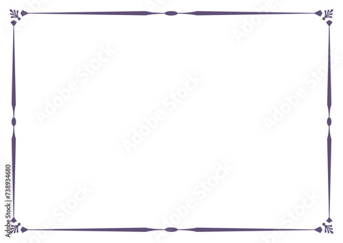 Border frame vector design template. Elegant element for your text, photo, certificate, diploma, voucher.