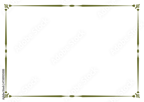 Border frame vector design template. Elegant element for your text, photo, certificate, diploma, voucher.