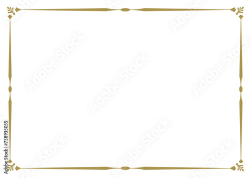 Border frame vector design template. Elegant element for your text, photo, certificate, diploma, voucher.