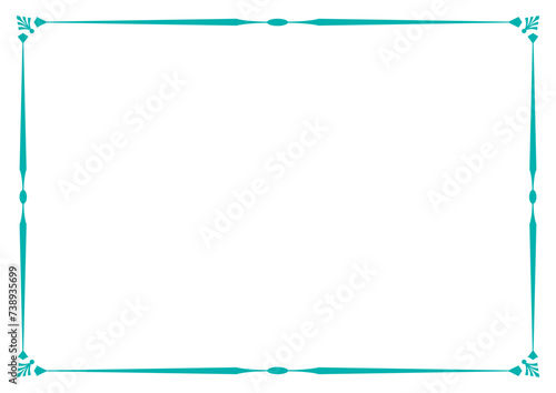 Border frame vector design template. Elegant element for your text, photo, certificate, diploma, voucher.