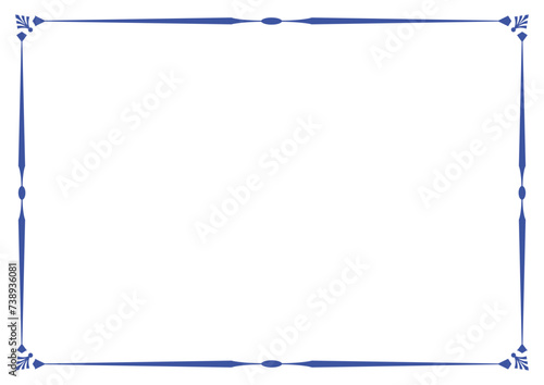 Border frame vector design template. Elegant element for your text, photo, certificate, diploma, voucher.