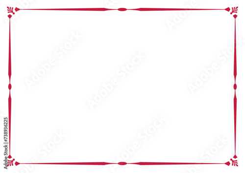 Border frame vector design template. Elegant element for your text, photo, certificate, diploma, voucher.