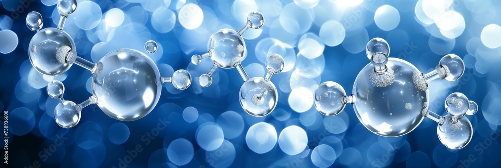 Abstract molecules network on dark blue background futuristic digital science technology concept Abstract molecules network on dark blue background futuristic digital science technology concept