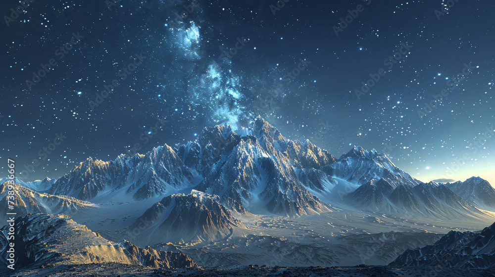 Milky Way and Mountains - Night Sky Wallpaper