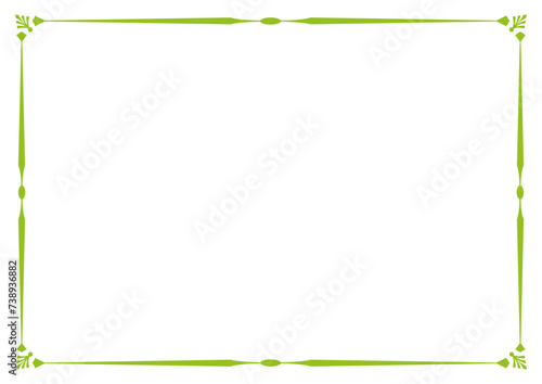 Green Border frame vector design template. Elegant element for your text, photo, certificate, diploma, voucher.