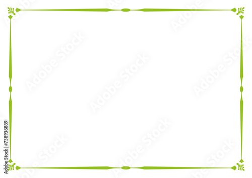 Green Border frame vector design template. Elegant element for your text, photo, certificate, diploma, voucher.