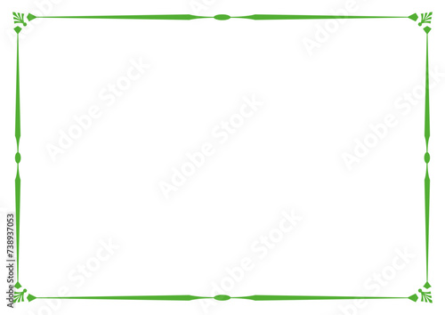 Green Border frame vector design template. Elegant element for your text, photo, certificate, diploma, voucher.