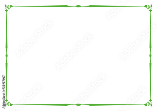 Green Border frame vector design template. Elegant element for your text, photo, certificate, diploma, voucher.