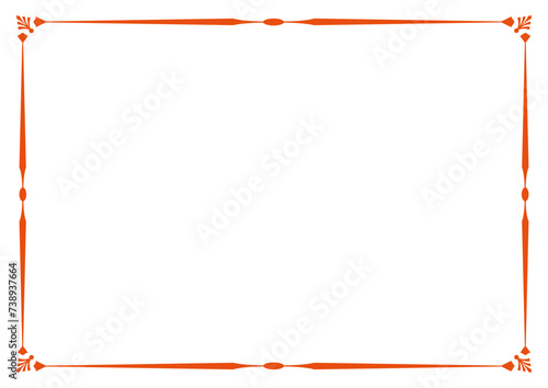 Red Border frame vector design template. Elegant element for your text, photo, certificate, diploma, voucher.