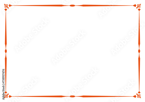 Border frame vector design template. Elegant element for your text, photo, certificate, diploma, voucher.