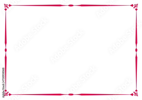 Border frame vector design template. Elegant element for your text, photo, certificate, diploma, voucher.