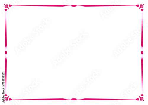 Border frame vector design template. Elegant element for your text, photo, certificate, diploma, voucher.