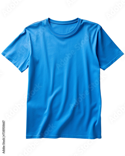 isolated illustration of blue t-shirt. Created with Generative AI