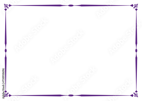 Border frame vector design template. Elegant element for your text, photo, certificate, diploma, voucher.