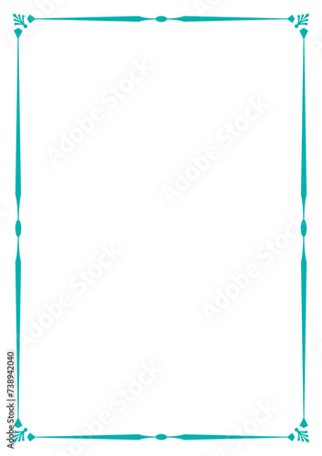 Border frame vector design template. Elegant element for your text, photo, certificate, diploma, voucher.