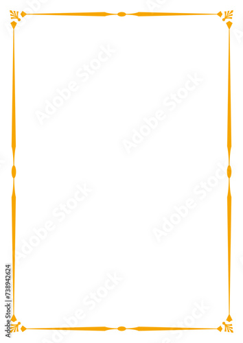 Border frame vector design template. Elegant element for your text, photo, certificate, diploma, voucher.