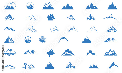 Mountain icon collection