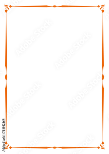 Border frame vector design template. Elegant element for your text, photo, certificate, diploma, voucher.