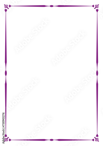 Border frame vector design template. Elegant element for your text, photo, certificate, diploma, voucher.