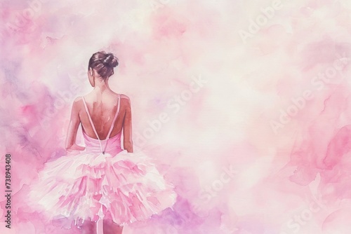 a painting of a ballerina in a pink tutu © Anna