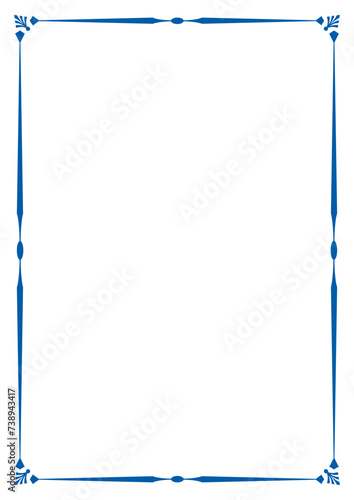 Border frame vector design template. Elegant element for your text, photo, certificate, diploma, voucher.