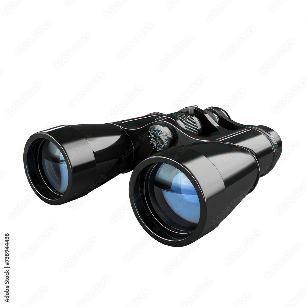 Binoculars isolated on white created with Generative AI Binoculars isolated on white created with Generative AI