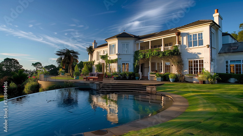 Modern Luxury Real Estate Mansion Castle Courtyard  © Suite Green Media