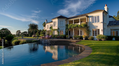 Modern Luxury Real Estate Mansion Castle Courtyard  © Suite Green Media