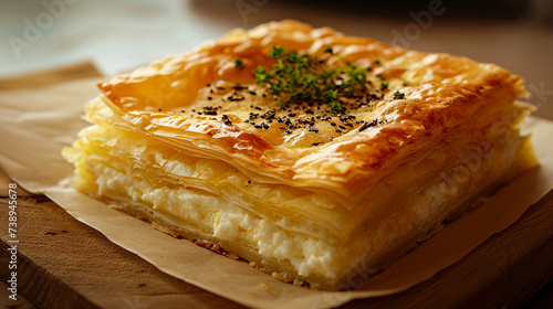 Turkish Su Böreği - Layered Pastry with Feta Photo photo